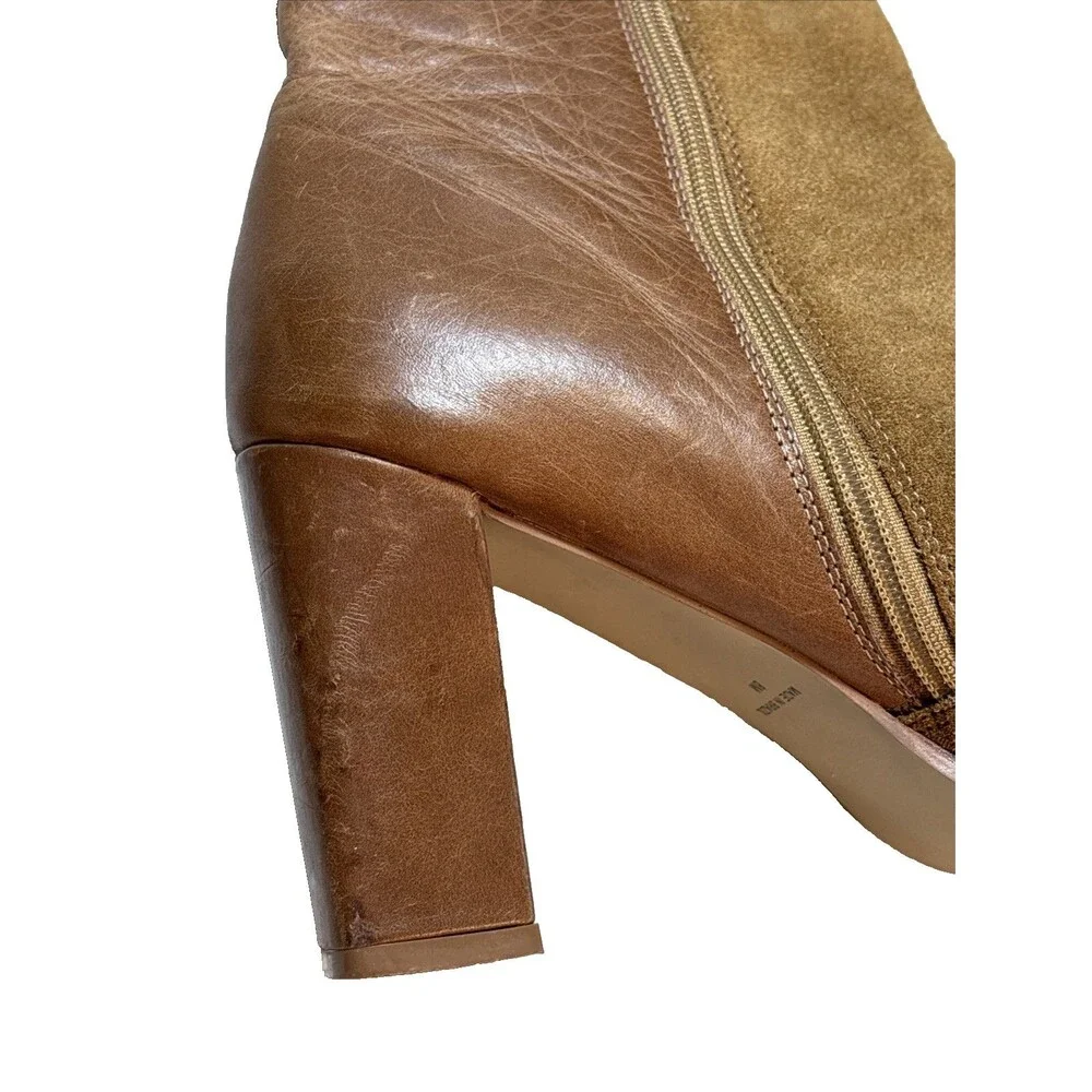 Western Snake Buckle Leather/Suede Bootie Matisse Eaglewood 8M Tan Boots Block